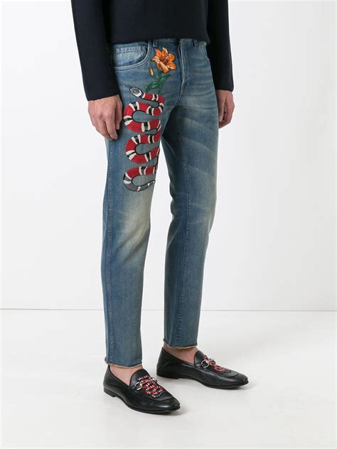 gucci slim fit jeans|designer jeans for guys gucci.